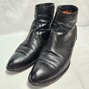 Frye Brooke Leather Short Bootie Side Zip Boot Black 3476696 Women's Size 9B